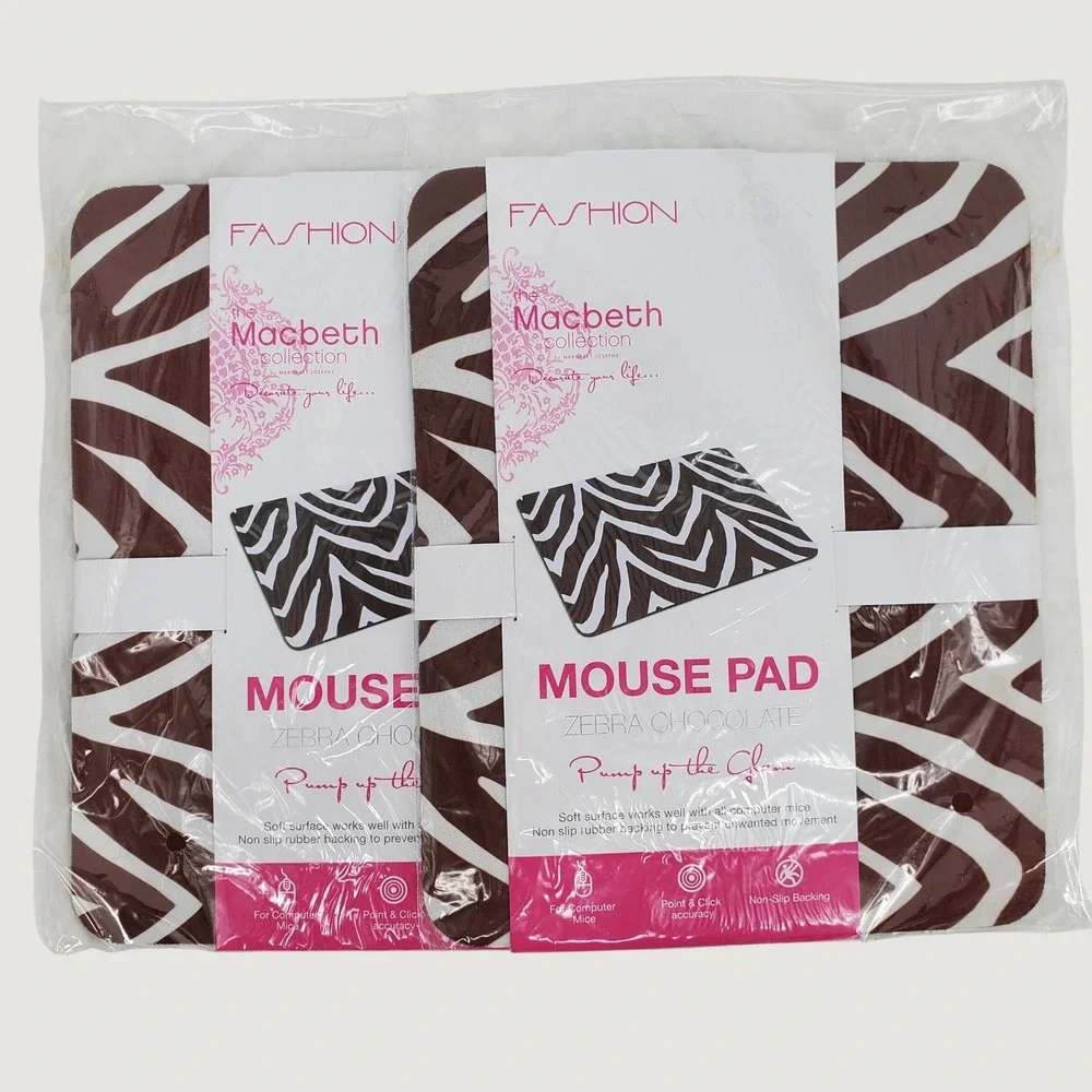 Fashionation Macbeth Collection Zebra Chocolate Mouse Pad 2 Pk Margaret Josephs